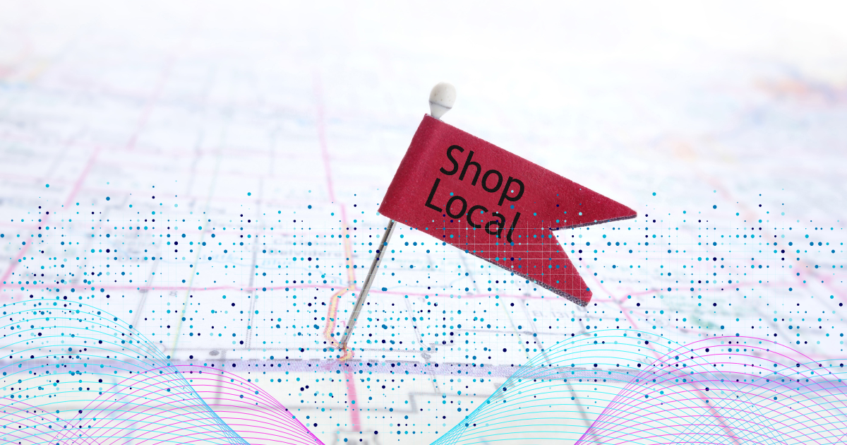 Local SEO - Shop Local map pin for Sheffield businesses
